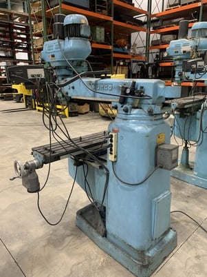 Hurco #SM-1, vertical knee mill, 12" x48" table, 3 HP, Fagor 3-Axis digital read out, power draw bar, #15655 - Image 5