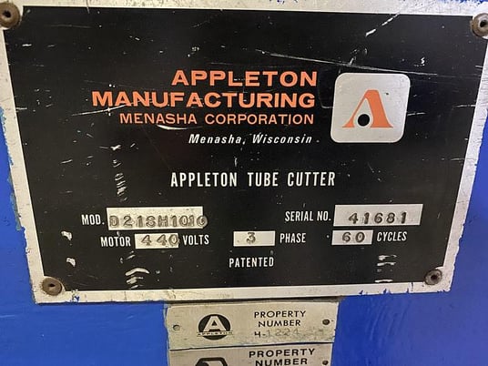 Appleton #D21SH1010, semi-automatic core cutter, 5" dia mandrel, 120" width - Image 6