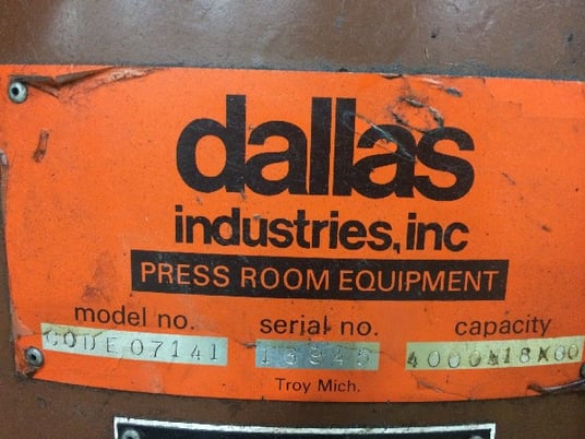 4000 lb. Dallas #7141, pull off coil reel, 18" width, 60" outside dimensions, 16"-21" ID, 3-leaf-mandrel - Image 3
