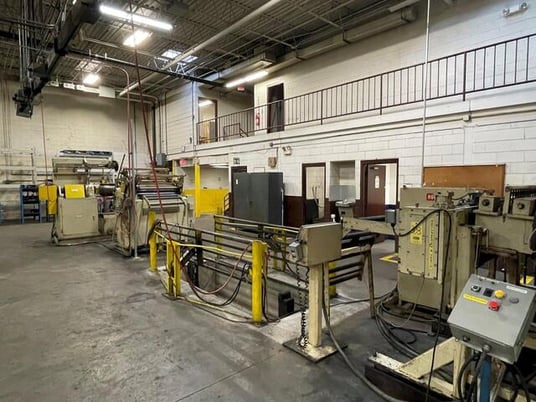 10000 Lb. Rowe #10040-DSJ / C3-40, conventional coil feed line, 40" width x .110" stock, 60" outside - Image 1