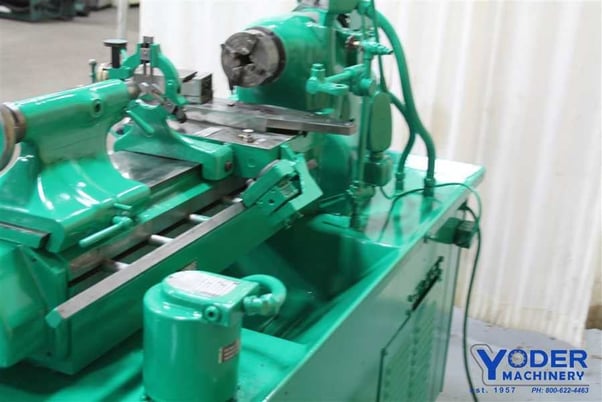 11" x 20" Hardinge #HLV-EM, engine lathe, 6" swing over cross slide, 6" chuck, 3 point Steady Rest, #59679 - Image 4
