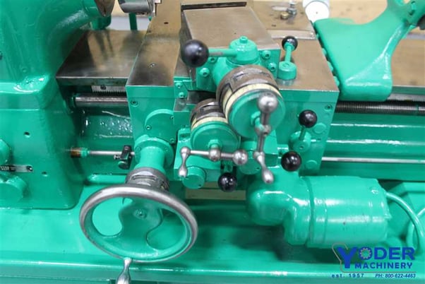 11" x 20" Hardinge #HLV-EM, engine lathe, 6" swing over cross slide, 6" chuck, 3 point Steady Rest, #59679 - Image 5
