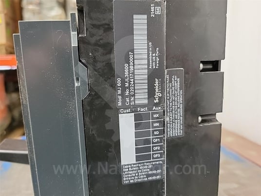 Square D Mjl Powerpact M-frame Mccb 600 Amps Trip - Image 6