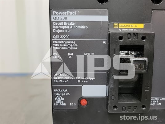 Square D Qdl Powerpact Mccb Unused Surplus 200 Amps Thermal Magnetic Trip - Image 4