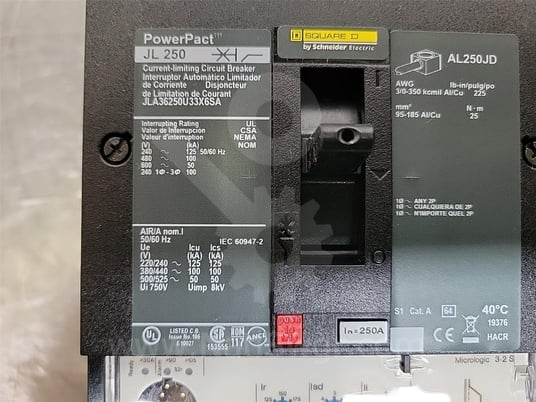 Square D Jla Powerpact J-frame Mccb Unused Surplus 120 Volts AC Shunt Trip, Micrologic 3.2 S Lsi, 250 Amps - Image 6