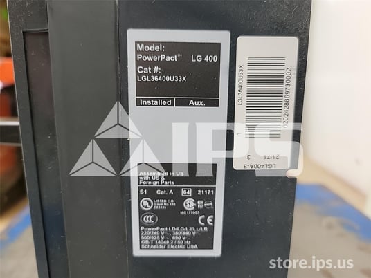 Square D Lgl Powerpact L-frame Mccb Unused Surplus Micrologic 3.3 S Lsi, 400 Amps Ampacity - Image 4