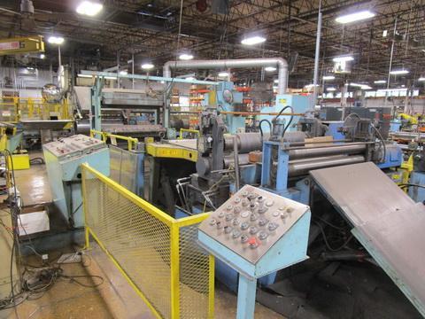 48" x .134" Paxson, loop slitting line w/3 heads, 20000 lb., 6" arbor, entry L-type coil car, pinch rolls - Image 2