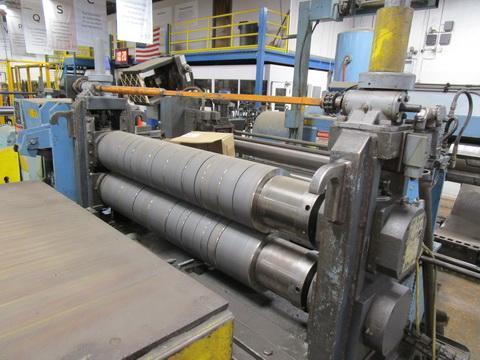 48" x .134" Paxson, loop slitting line w/3 heads, 20000 lb., 6" arbor, entry L-type coil car, pinch rolls - Image 3