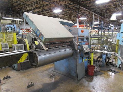 48" x .134" Paxson, loop slitting line w/3 heads, 20000 lb., 6" arbor, entry L-type coil car, pinch rolls - Image 4