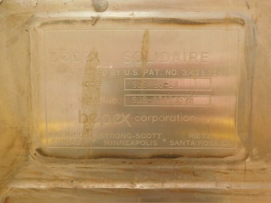 Bepex #SJB-30-16, Solidaire dryer/crystalizer, 304 Stainless Steel, 40 HP, 1760 RPM, 3 phase - Image 9