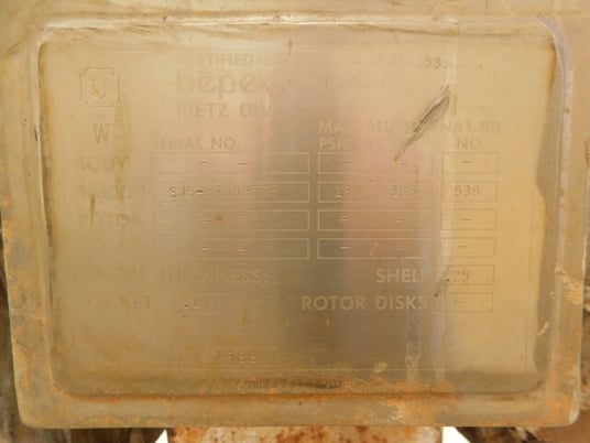 Bepex #SJB-30-16, Solidaire dryer/crystalizer, 304 Stainless Steel, 40 HP, 1760 RPM, 3 phase - Image 10