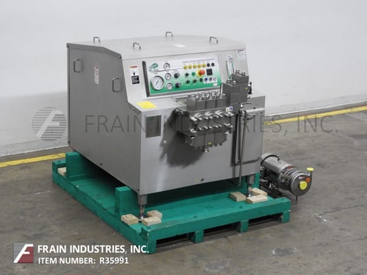 FBF Italia SRL #5030, 2 stage homogenizer, 900 gallons/hr., 3625 psi, semi-spherical style supply and suction - Image 5