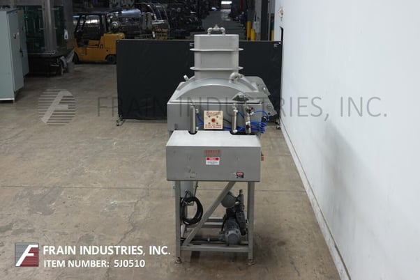 Amfec American Food Equip #510, 304 Stainless Steel dual trough vacuum ribbon mixer, mounted on 4 Stainless - Image 3