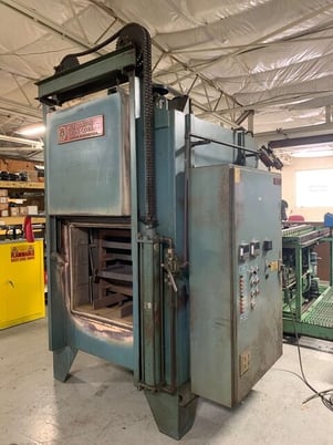 24" width x 36" D x 18" H Wisconsin #SDB-436-12G, batch temper, gas fired furnace, 1250&deg;F - Image 1