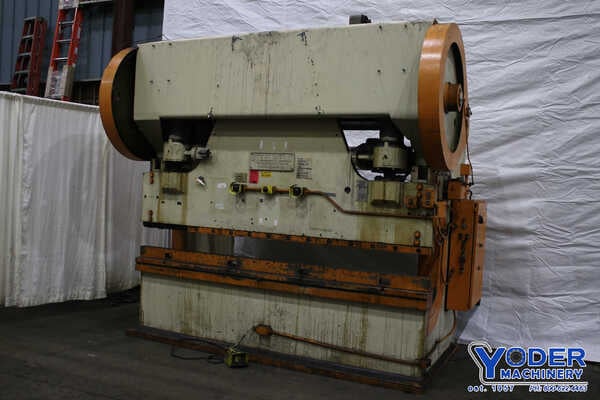175 Ton, Steelweld #14-8, mechanical press brake, 10' overall, 222" between housing, 4" stroke, 15 HP, #75077 - Image 1