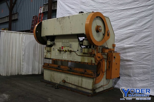 175 Ton, Steelweld #14-8, mechanical press brake, 10' overall, 222" between housing, 4" stroke, 15 HP, #75077 - Image 2