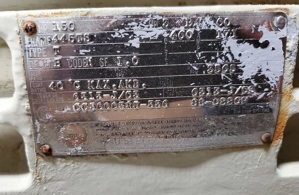 150 HP 3565 RPM U.S. Motors, Frame 445TS, 460 Volts - Image 4