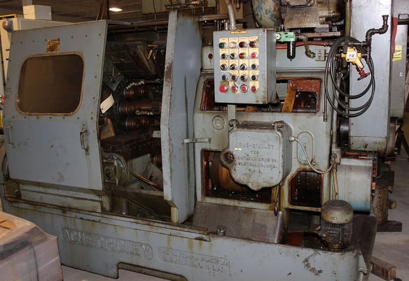 Acme-Gridley #RA-6, 1-1/4" capacity, automatic multi-spdl collet chuck, bar machine, cross drill attachment - Image 4