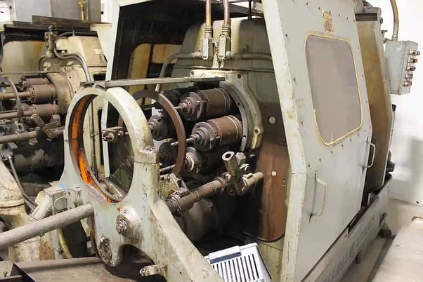 Acme-Gridley #RA-6, 1-1/4" capacity, automatic multi-spdl collet chuck, bar machine, cross drill attachment - Image 6