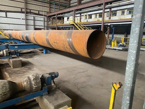 60" x 1" SMS #SAWH, 2 step spiral pipe mill, 72" strip width, 45 ton coil weight, 2009 - Image 5