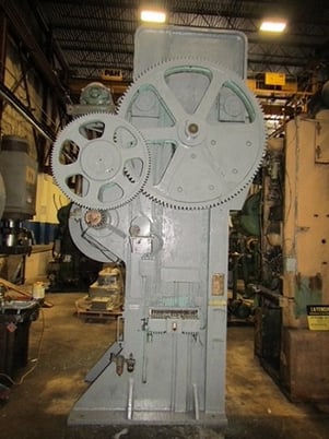 120/80 Ton, Bliss #3-1/2C, straight side single crank toggle press, 20"/9" stroke, 26"/24" die space, 25" x - Image 1