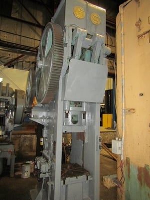 120/80 Ton, Bliss #3-1/2C, straight side single crank toggle press, 20"/9" stroke, 26"/24" die space, 25" x - Image 5