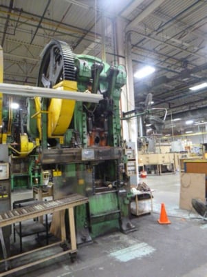 150/110 Ton, Bliss #3-3/4B, toggle press, 15"/22" stroke, 30" x 29" bed, 6" adjudtment, air clutch - Image 3