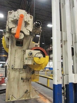 170/110 Ton, Bliss #B-4A, double action toggle press, 15" stroke, 32" x 34" bed, 9 SPM, air clutch - Image 2