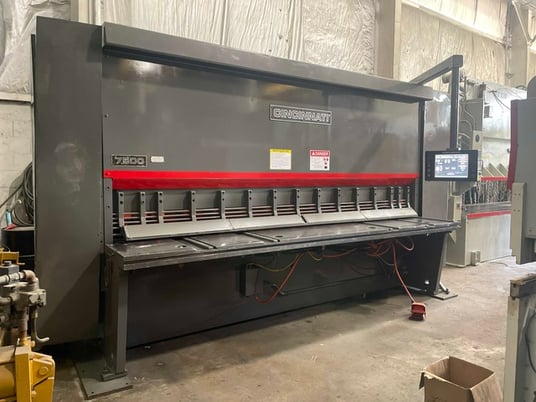 3/4" x 12' Cincinnati #7500FSU, hydraulic power squaring shear, 48" front operated power back gauge, 15 hold - Image 1
