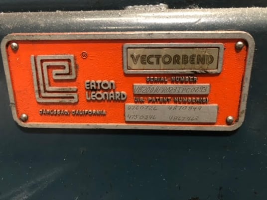 3-1/2" Eagle Eaton Leonard #Vector-Bend-VB-200HP, CNC Tube Bender, New In 1999, #6307 - Image 3