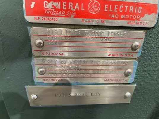 450 HP 1200 RPM General Electric, Frame 5011LL, BB, 4160 Volts - Image 2