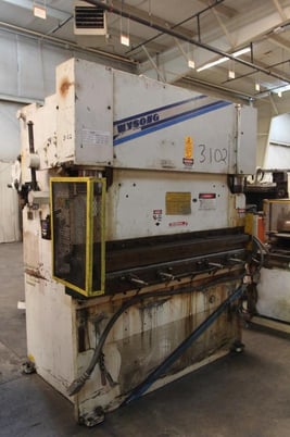 60 Ton, Wysong #MTH60-72, hydraulic press brake, 6' overall, 61-3/4" between housing, 6" stroke, 1996, #68382 - Image 3