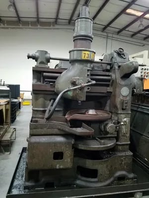 Fellows #6A, gear shaper, 18" dia., 5" stroke, 2" riser, solid spindle, excellent - Image 2