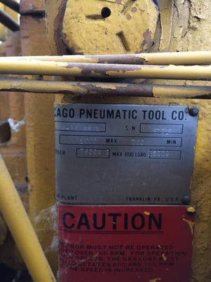 Chicago Pneumatic #6-FF650A, S/N 97219 Compressor Frame - Image 4