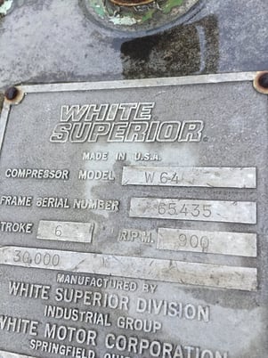 White Superior #6G825/W64, Package Compressor Frame - Image 2