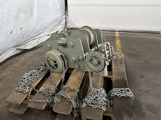 4 Ton, Budgit Under Hung Chain Hoist, hand chain control, 480 lb. hoist, S/N LG-4306 - Image 1