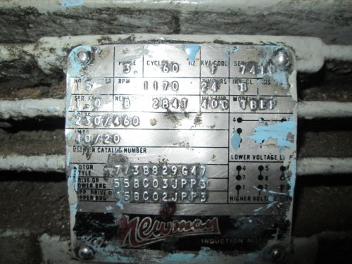 15 HP 1170 RPM Newman, Frame 284T, 230/460 Volts - Image 3
