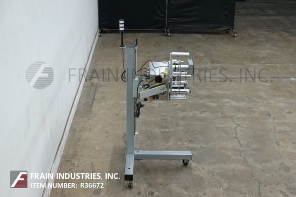 Label-Aire #3114TS, pressure sensitive, blow tamp spot labeler, control with touch screen HMI, mounted on - Image 4