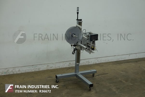Label-Aire #3114TS, pressure sensitive, blow tamp spot labeler, control with touch screen HMI, mounted on - Image 5