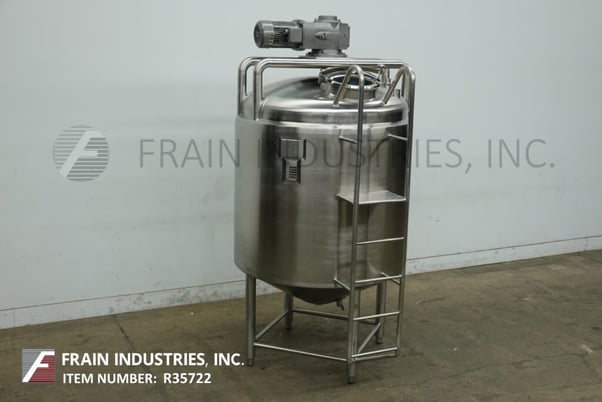 Heritage Equipment Co #BCPWP500, 500 gallon Stainless Steel jacketed & insulated process tank, 55" dia. x 48" - Image 1