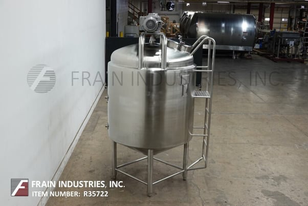 Heritage Equipment Co #BCPWP500, 500 gallon Stainless Steel jacketed & insulated process tank, 55" dia. x 48" - Image 3