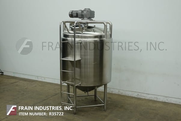 Heritage Equipment Co #BCPWP500, 500 gallon Stainless Steel jacketed & insulated process tank, 55" dia. x 48" - Image 5