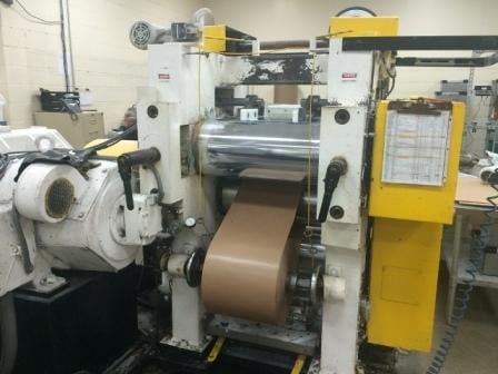 12" x 24" Farrel, 4-roll inverted " L" calender, 100 HP, 58.393:1 gearbox, chrome rolls - Image 1