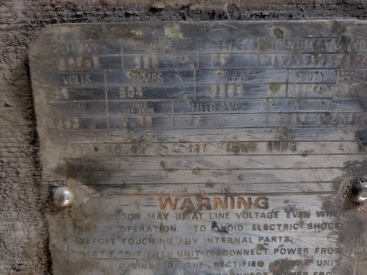 4.5" NRM, cold feed rubber extruder, 12.1 L/D, 30.30:1 G/B ratio, 125 HP DC, roller feed - Image 1