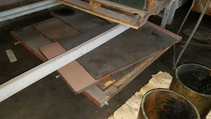 60" x 60" x 2", French steam platen, for hydraulic compression press - Image 1