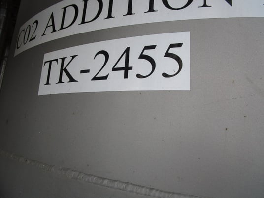 3500 gallon 304 Stainless Steel vertical tank, 6' 6" dia. x 14' 2" high, dished top & bottom heads, 2015 - Image 5