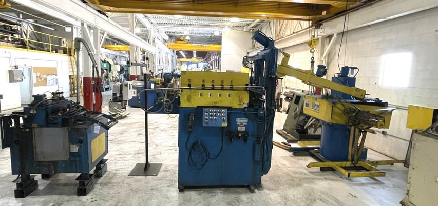 6000 lb. Dallas #DDCR-6000/DPS-3.5-9-18-RH/DRF-418RH, double end coil reel servo feed line, 1998 - Image 1