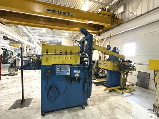 6000 lb. Dallas #DDCR-6000/DPS-3.5-9-18-RH/DRF-418RH, double end coil reel servo feed line, 1998 - Image 2