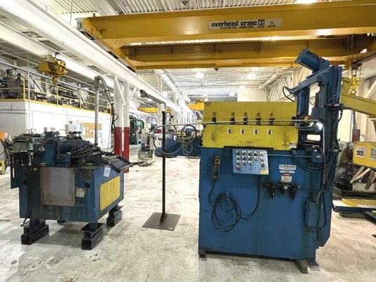 6000 lb. Dallas #DDCR-6000/DPS-3.5-9-18-RH/DRF-418RH, double end coil reel servo feed line, 1998 - Image 3