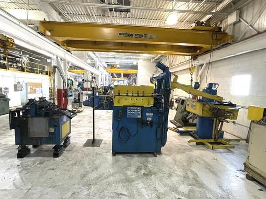6000 lb. Dallas #DDCR-6000/DPS-3.5-9-18-RH/DRF-418RH, double end coil reel servo feed line, 1998 - Image 4